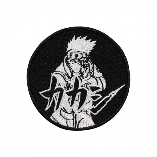 NARUTO-ナルト-アニメカカシロゴ刺繡縫い/アイアンオン/ベルクロパッチ