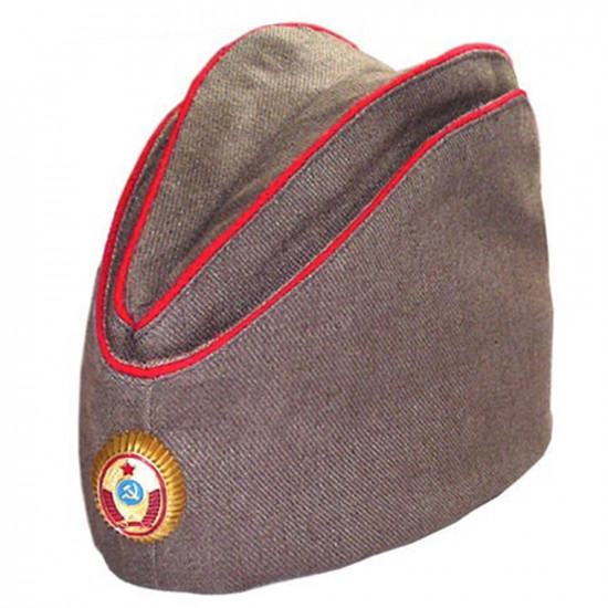 USSR Police Officer Russian Pilotka Soviet Union hat