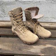 Bottes demi-saison de l'armée ukrainienne "Typhoon": bottes militaires hautes beiges pour tactique urbain Bottes demi-saison de l'armée ukrainienne "Typhoon": bottes militaires hautes beiges pour tactique urbain