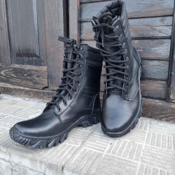 "Sprint" Tactical Boots: Black Leather Ukrainian Army Military Combat Footwear "Sprint" Tactical Boots: Black Leather Ukrainian Army Military Combat Footwear