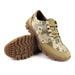 "Ultra" Ukrainian Urban Sneakers: Military Pixel Camo Combat Boots in Beige Color "Ultra" Ukrainian Urban Sneakers: Military Pixel Camo Combat Boots in Beige Color