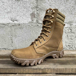 Professional 'Sprint' Beige Boots: Durable Nubuck Leather Ukrainian Military Summer Footwear - Lightweight and Reliable Professional 'Sprint' Beige Boots: Durable Nubuck Leather Ukrainian Military Summer Footwear - Lightweight and Reliable