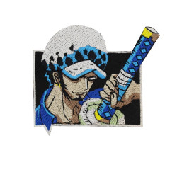 One Piece Trafalgar D. Water Law Patch Sew on / Iron on / Velcro 2 One Piece Trafalgar D. Water Law Patch Sew on / Iron on / Velcro 2