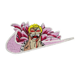 One Piece Donquixote Doflamingo Embroidered Patch with Nike logo Sew on / Iron on /Velcro One Piece Donquixote Doflamingo Embroidered Patch with Nike logo Sew on / Iron on /Velcro