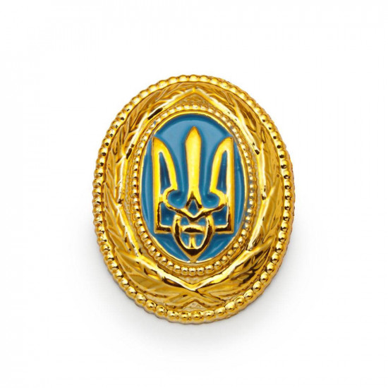 Ukrainian Army Cockade Set | Golden, Silver & Black Military Cap Badges with Trident Emblem Ukrainian Army Cockade Set | Golden, Silver & Black Military Cap Badges with Trident Emblem