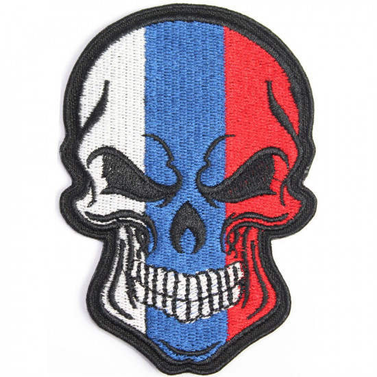 Military Russian Skull patch embroidery sew-on chevron 