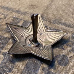 Brass & enamel military red star cap badge Brass & enamel military red star cap badge