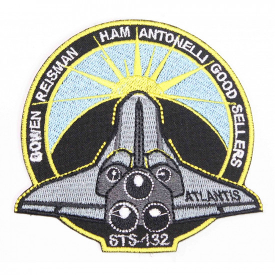 スペースシャトルアトランティスSTS-132NASAISSプログラムULF4パッチ縫い付け刺繍