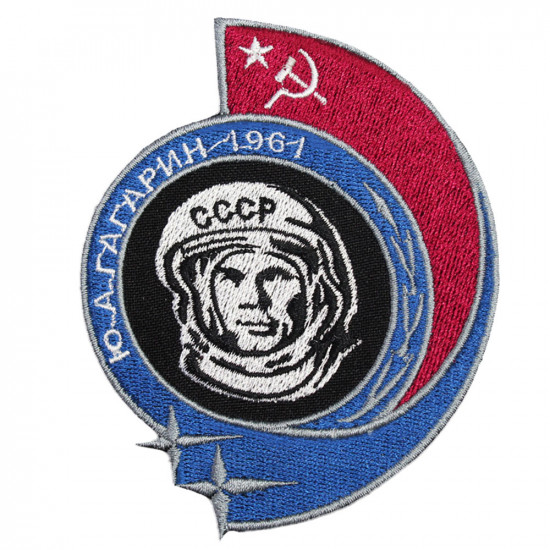 USSR Cosmonaut Yuri GagarinThe first man in space Patch Sew-on handmade embroidery