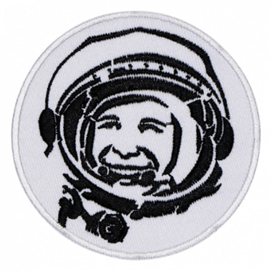 Cosmonauta soviético Yuri Gagarin parche cosido a mano bordado