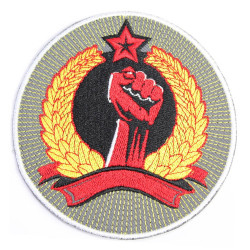 USSR Red Fist Symbol of Communism embroidery Sew-on Sleeve patch USSR Red Fist Symbol of Communism embroidery Sew-on Sleeve patch