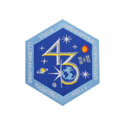 Internationale Weltraummission ISS Expedition 43 Stick Sleeve Stickerei Internationale Weltraummission ISS Expedition 43 Stick Sleeve Stickerei