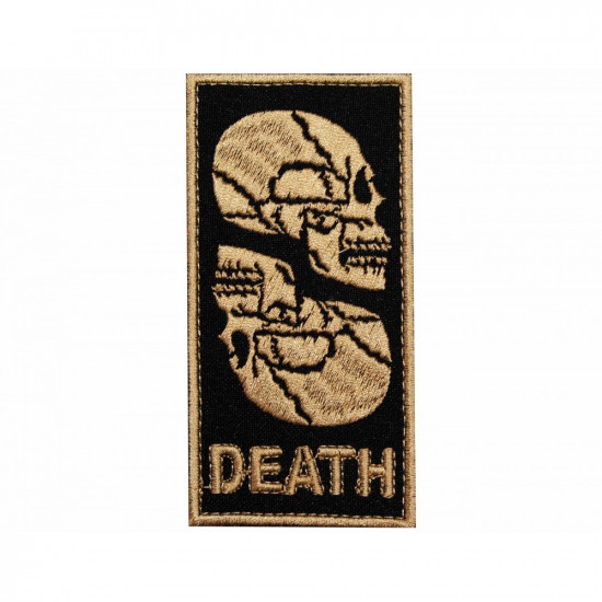 Death Skull Airsoft-Spiel Tactical Patch Handgemachte Stickerei zum Aufnähen