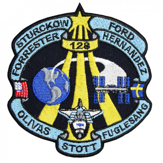 Patch brodé à manches cousues STS-128 de la mission de la navette spatiale de la NASA de la NASA