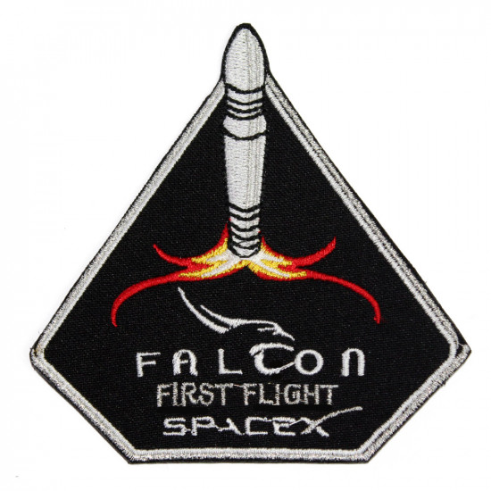 Falcon first Flight SpaceX Elon Musk Patch cosido a mano bordado