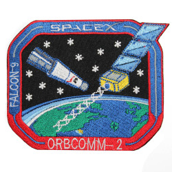 Orbcomm 2 Falcon 9 SpaceX Elon Musk Flug 20 Patch Stickerei zum Aufnähen Orbcomm 2 Falcon 9 SpaceX Elon Musk Flug 20 Patch Stickerei zum Aufnähen