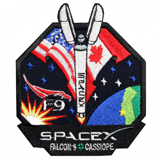 Falcon 9 Cassiope SpaceX F9 Parche de misión espacial Bordado para coser