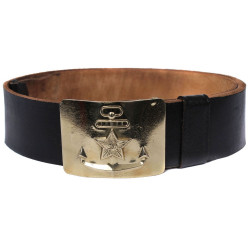 Soviet Union Naval Fleet Navy MARINES Black special leather belt Soviet Union Naval Fleet Navy MARINES Black special leather belt