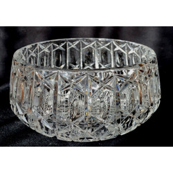 Old czech transparent crystal flower vase Old czech transparent crystal flower vase