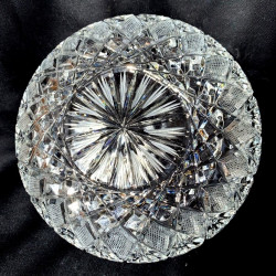 Old czech transparent crystal flower vase Old czech transparent crystal flower vase