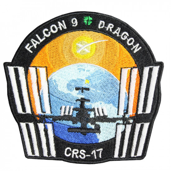 CRS-17ファルコン-9ドラゴンスペースXCRSミッションISSNASAパッチ縫い付け刺繍