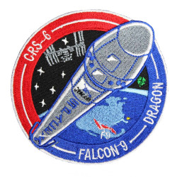 CRS-6 Falcon-9 Dragon SpaceX NASA ISS Mission Sew-on Sleeve patch CRS-6 Falcon-9 Dragon SpaceX NASA ISS Mission Sew-on Sleeve patch