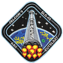 SLC-40 Falcon 9 SpaceX NASA Mission ISS Patch handgefertigte Stickerei SLC-40 Falcon 9 SpaceX NASA Mission ISS Patch handgefertigte Stickerei