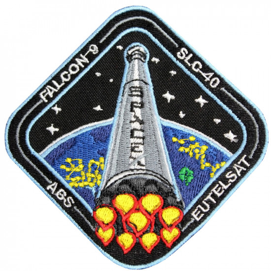 SLC-40 Falcon 9 SpaceX NASA Mission ISS Patch bordado hecho a mano