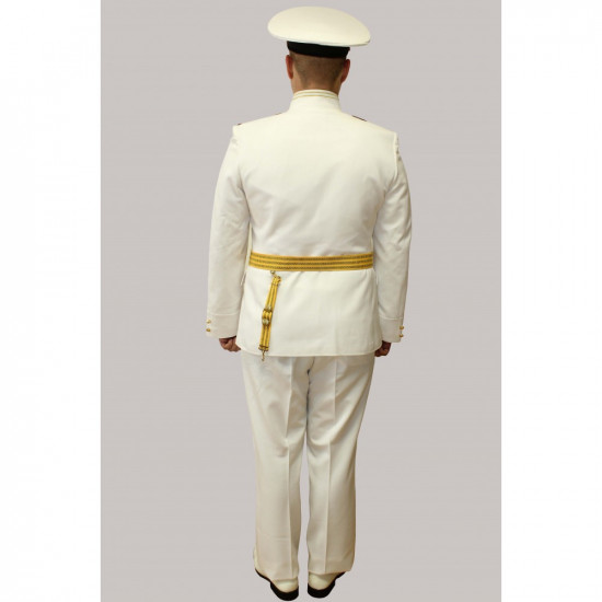 Tipo original de la flota naval Desfile Uniforme VMF ruso Nuevo tipo de oficial de la Armada de blanco