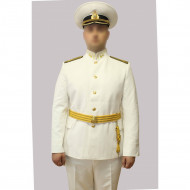 Uniforme de parade de la flotte navale d'origine russe VMF nouveau type blanc officier de marine usure blanche Uniforme de parade de la flotte navale d'origine russe VMF nouveau type blanc officier de marine usure blanche