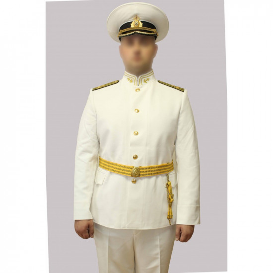 Original Marineflotte Typ Parade Uniform Russisch VMF Neuer Typ Marineoffizier weiß tragen