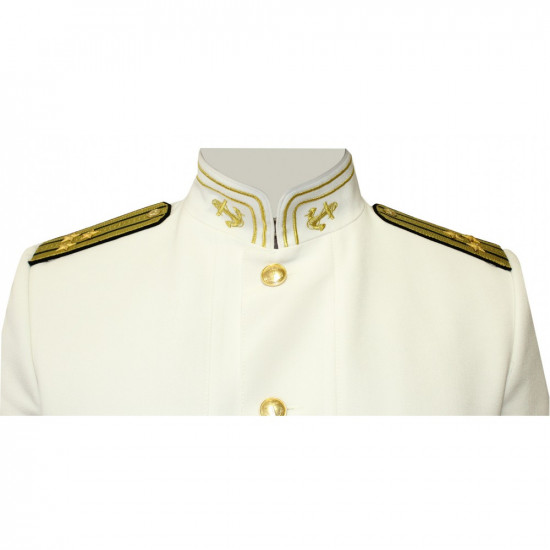 Original Marineflotte Typ Parade Uniform Russisch VMF Neuer Typ Marineoffizier weiß tragen