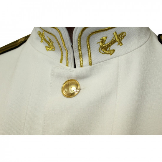 Uniforme de parade de la flotte navale d'origine russe VMF nouveau type blanc officier de marine usure blanche