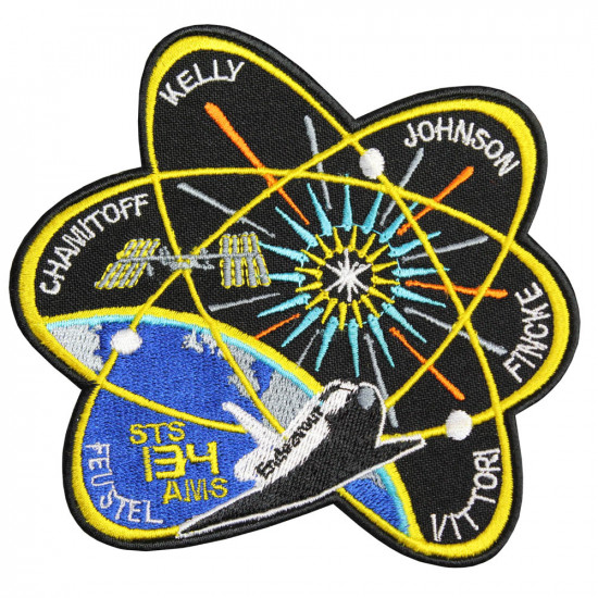 STS-134ISSスペースシャトルエンデバーNASAミッションパッチスリーブ刺繡