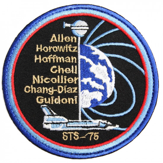 STS-75 USANASAスペースシャトルコロンビア第19ミッションパッチスリーブ刺繡