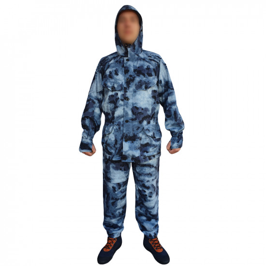 Tactical Blue Moss camo Uniform MPR-71camouflage suit Airsoft uniform with hood