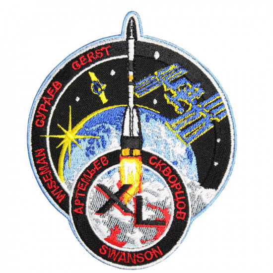 ISSエクスペディション40宇宙飛行ミッションソユーズパッチ手作り刺繡