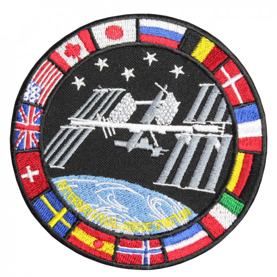 ISS Modular Space Station NASA Roscosmos JAXA ESA CSA Project Patch sleeve