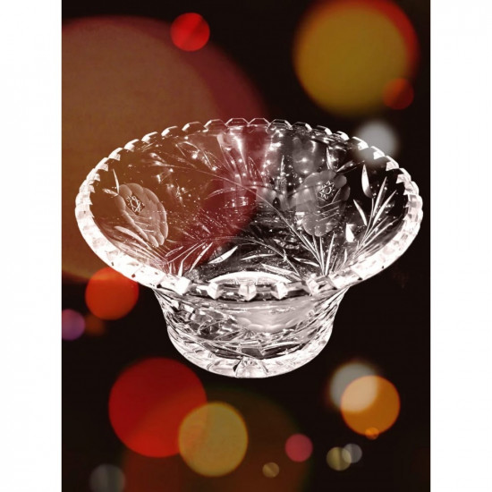 Antique czech crystal vase old Genuine Soviet glasses for fruits vegetables and sweets Antique czech crystal vase old Genuine Soviet glasses for fruits vegetables and sweets