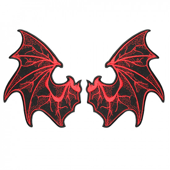 Gothic Bat Wings pair of Vampire Wings Sleeve Handmade Patch