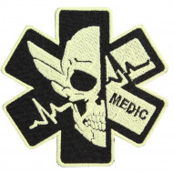Skull Medic Airsoft Tactical Game Military Patch handmade embroidery Skull Medic Airsoft Tactical Game Military Patch handmade embroidery