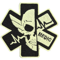 Schädel Medic Airsoft Tactical Game Military Patch handgemachte Stickerei Schädel Medic Airsoft Tactical Game Military Patch handgemachte Stickerei