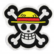 Una pieza Luffy sombrero de paja piratas cráneo Anime parche bordado hecho a mano Una pieza Luffy sombrero de paja piratas cráneo Anime parche bordado hecho a mano