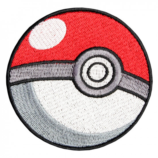 Pokemon Pokeball Anime Icon game Patch sleeve handmade embroidery