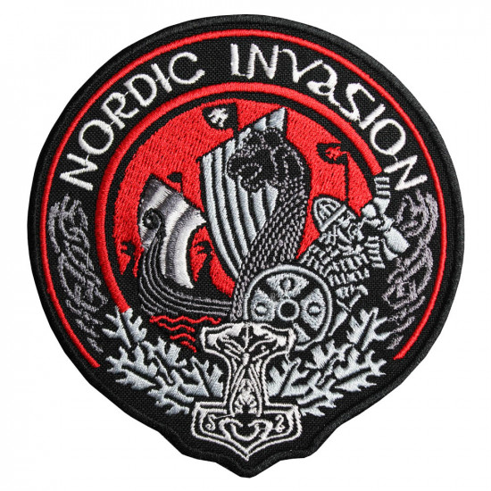 Skandinavien Schiff Nordic Invasion Patch Ärmel handgemachte Stickerei