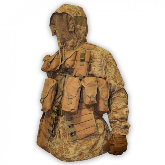 Kit d'équipement de combat complet du désert de l'armée des forces spéciales RATNIK pour les soldats russes