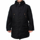 Veste d'hiver longue Manteau noir chaud pour un usage quotidien Parka moderne