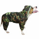 Uniforme de chien réfléchissant la lumière demi-saison avec capuche Vêtements tactiques russes pour animaux de compagnie Costume de camouflage grenouille personnalisé en plein air