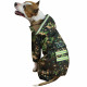 Uniforme de perro reflectante de luz de entretiempo con capucha Ropa táctica rusa para mascotas Traje de camuflaje de rana personalizado Sudadera con capucha para perros militares al aire libre