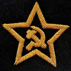 Embroidered Sleeve Soviet metal tape Star with hammer and sickle Embroidered Sleeve Soviet metal tape Star with hammer and sickle